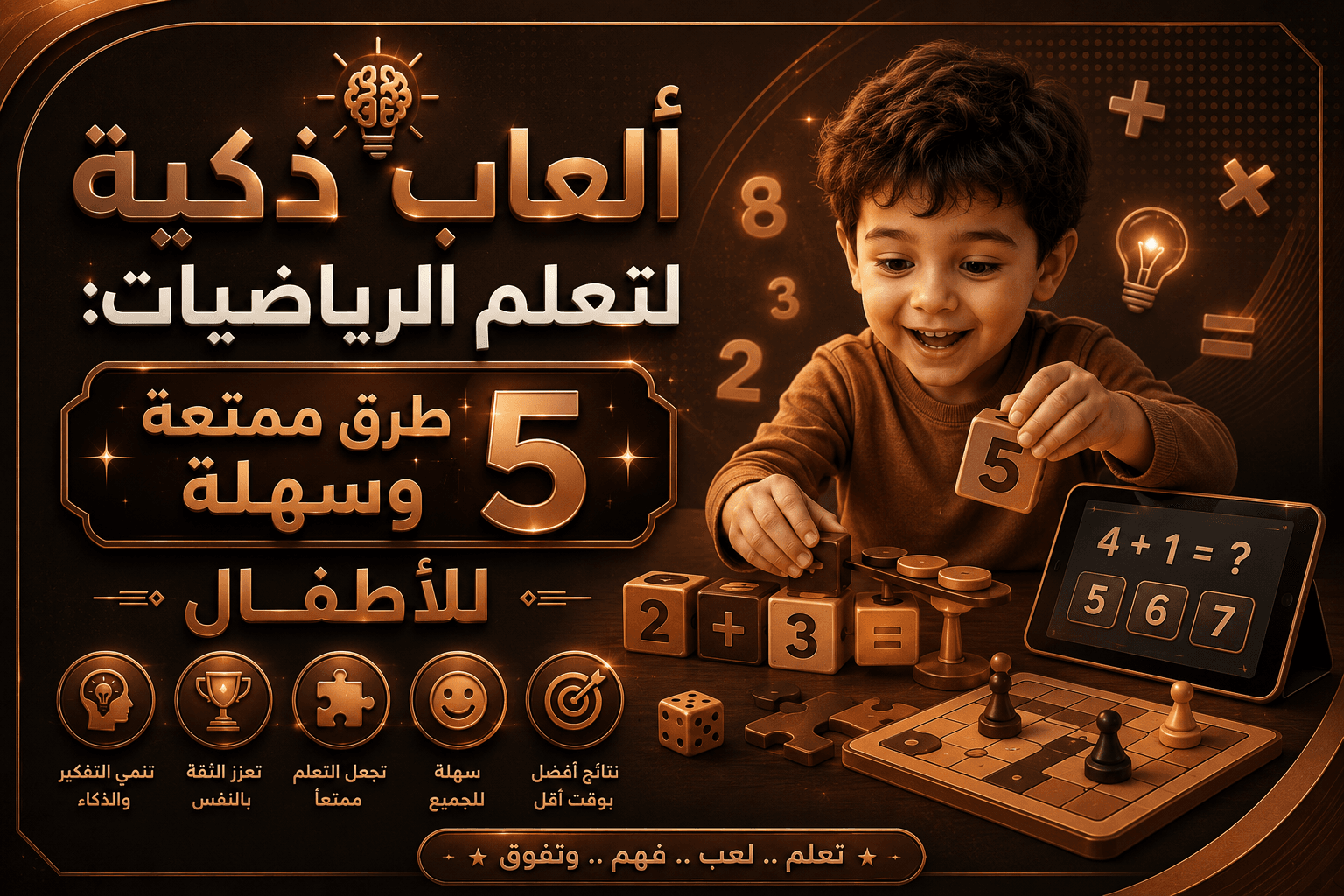 ألعاب ذكية لتعلم الرياضيات: 5 طرق ممتعة وسهلة للأطفال