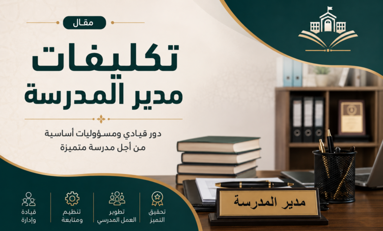 صورة غلاف تكليفات مدير المدرسة