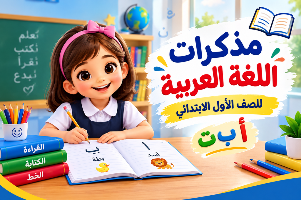 مذكرات اللغة العربية للصف الأول الابتدائي