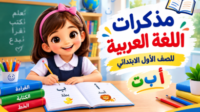 مذكرات اللغة العربية للصف الأول الابتدائي